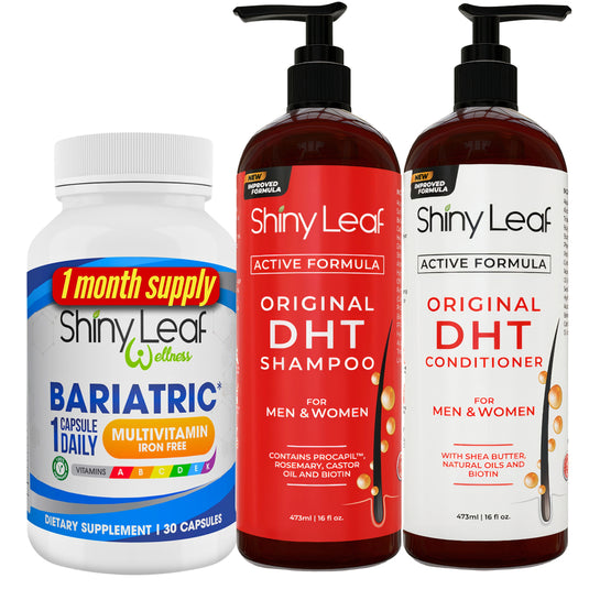 Bariatric Multivitamin Iron Free and DHT Original Shampoo and Conditioner Set