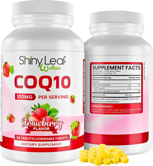 CoQ10 (Coenzyme Q10) 100mg Strawberry Chewable Tablets